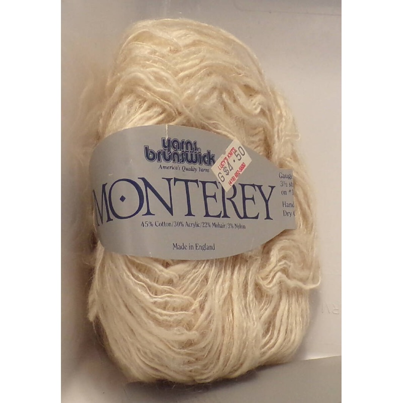 Brunswick Monterey Off White; Cotton-Acrylic; Lot of 2 Skeins plus Reclaimed
