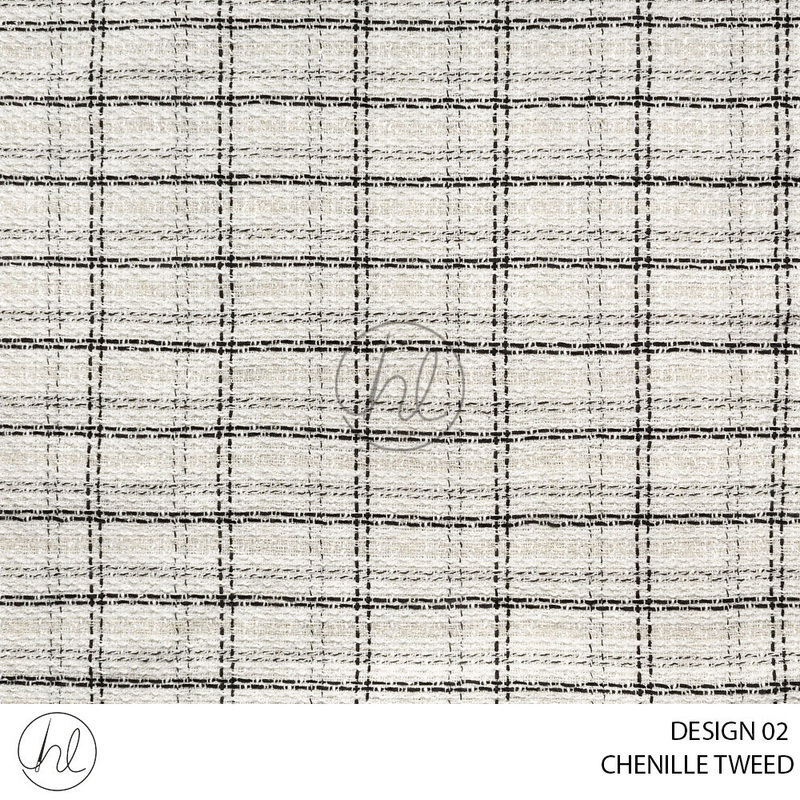 Chenille Tweed 56 White Design 02 140cm Per M