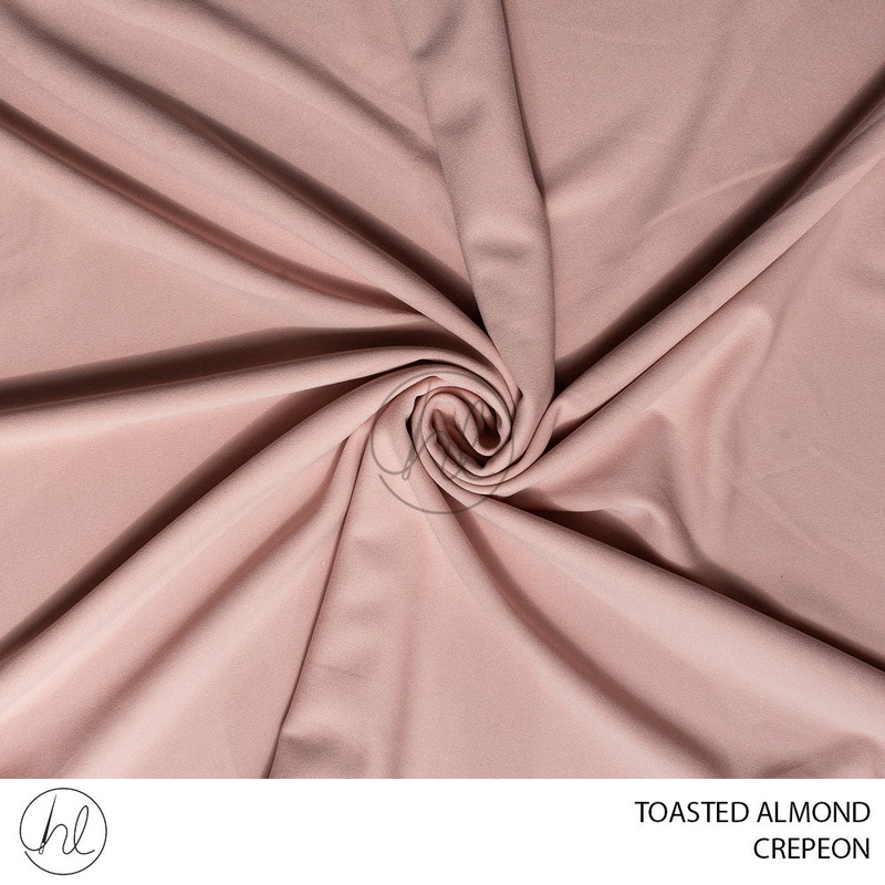 CREPEON FABRIC TOASTED ALMOND 150cm Per M