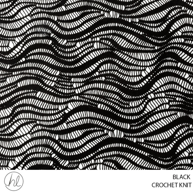 Crochet Knit 56 Black 140cm Per M