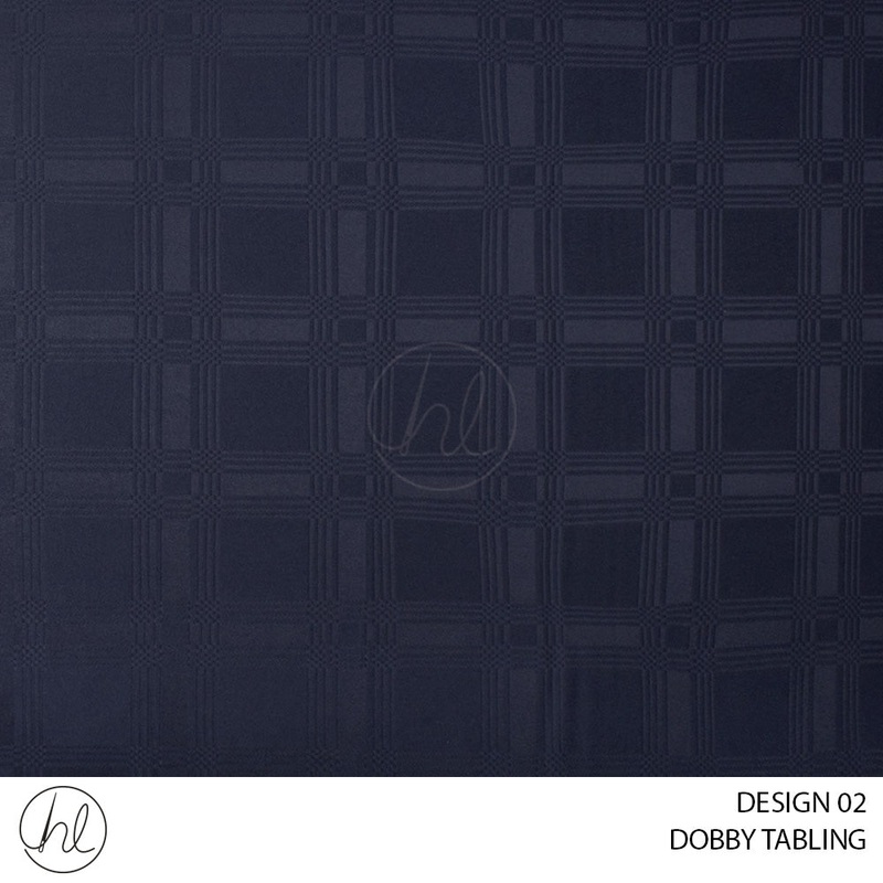 DOBBY TABLING 90  DESIGN 02 NAVY 280CM WIDE PER M