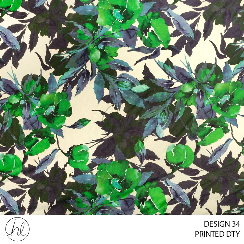 DTY Printed 53 Cream Design 34 150cm Per M