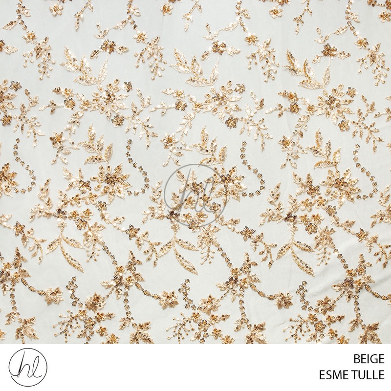 Esme Tulle 53 Beige Design 02 140cm Per M