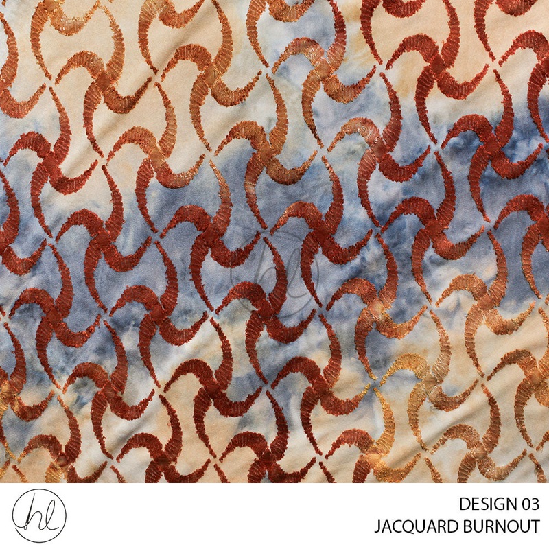 Jacquard Burnout  51 Multi 150cm Per M