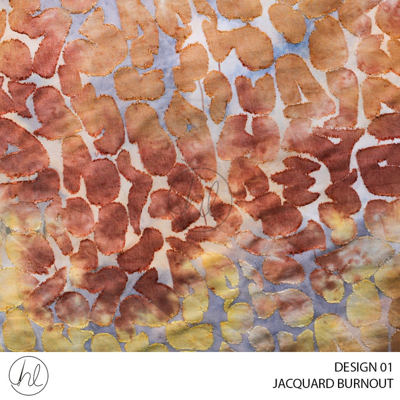 Jacquard Burnout  51 Rust 150cm Per M