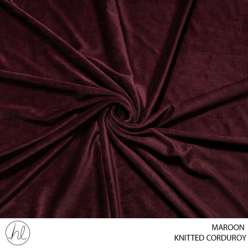 Knitted Corduroy 56 Maroon 150cm Per M