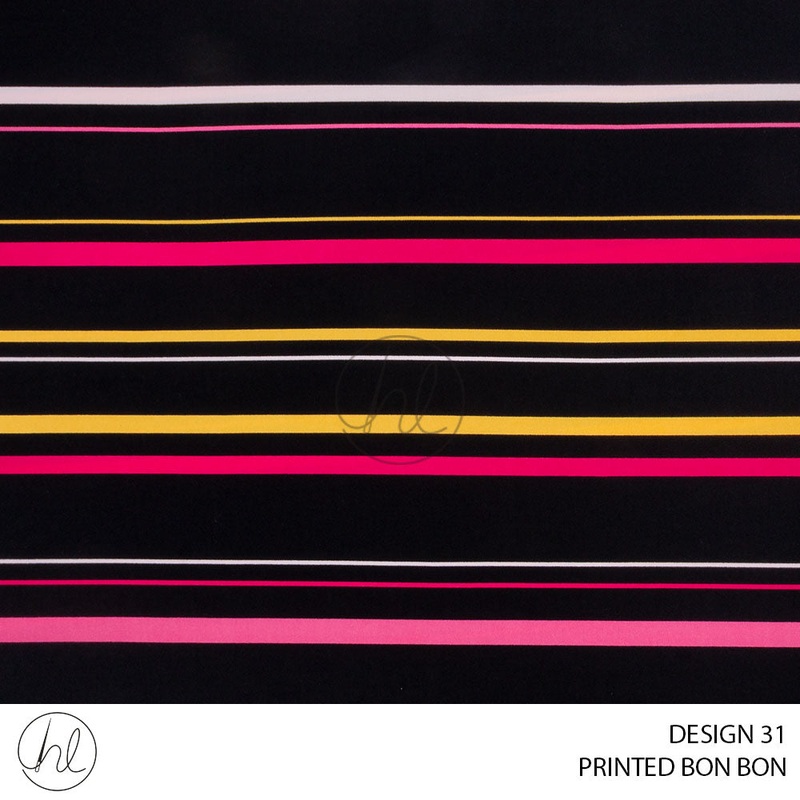 Printed Bon Bon 51 Stripe Design 31 150cm Per M