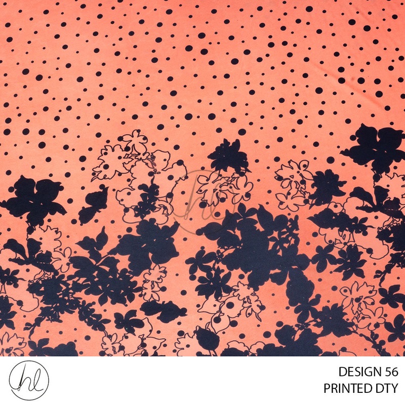 Printed DTY 51 Coral Design 56 150cm Per M