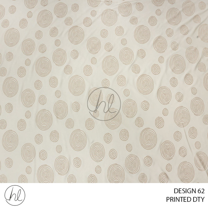 Printed DTY 51 Ivory Design 62 150cm Per M