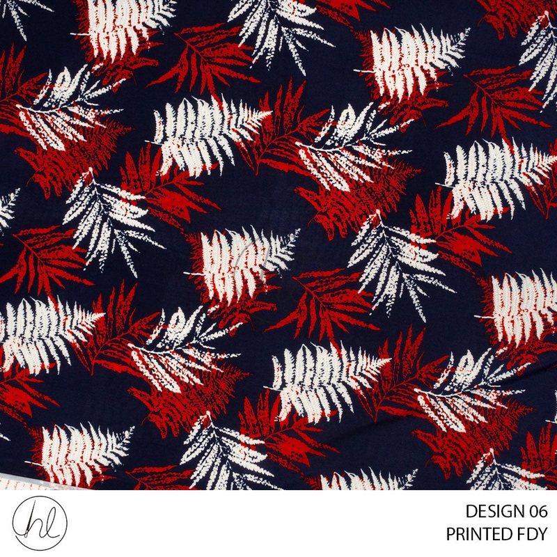 Printed FDY 781 Red Design 06 150cm Per M