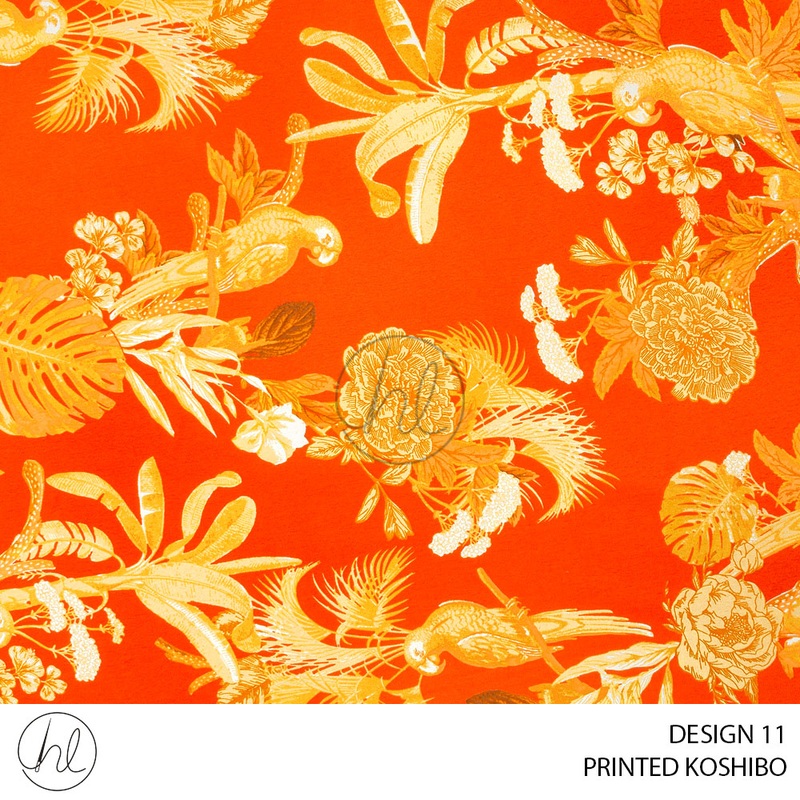 Printed Koshibo 51 Orange Design 11 150cm Per M