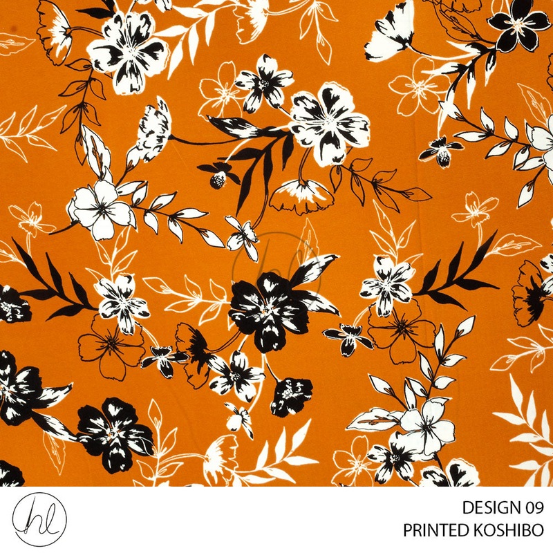 Printed Koshibo 51 Rust Design 09 150cm Per M