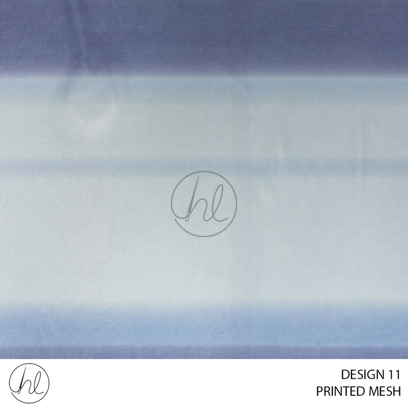 Printed Mesh 51 Blue Design 11 150cm Per M