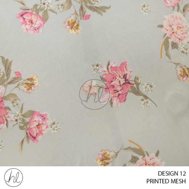 Printed Mesh 51 Multi Design 12 150cm Per M