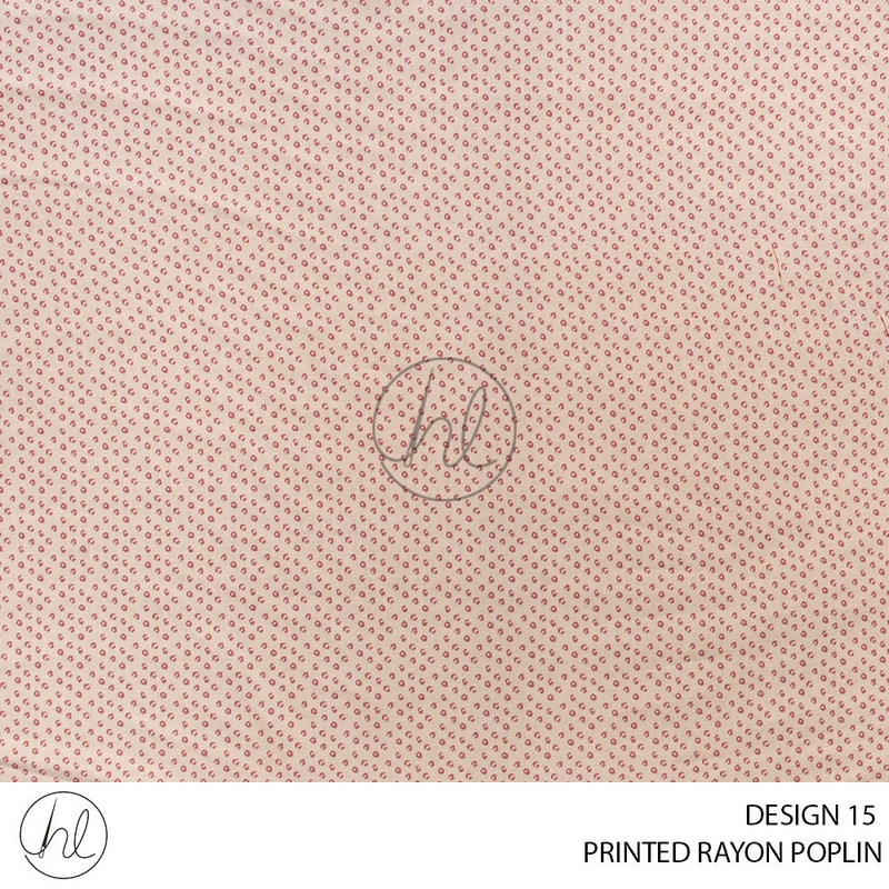 Printed rayon Poplin 51 Pink Nude Design 15 145cm Per M