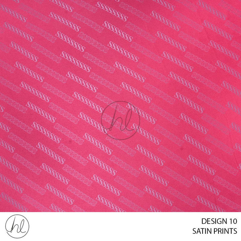 Satin Prints 51 Cerise Design 10 150cm Per M