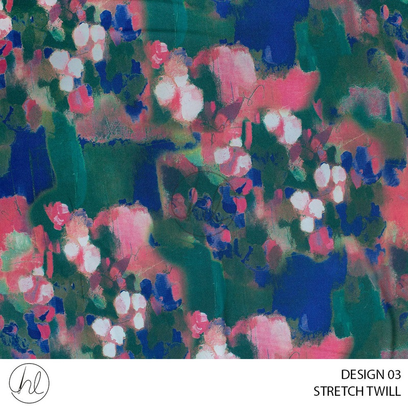 Stretch Twill 53 Pink Design 03 150cm Per M