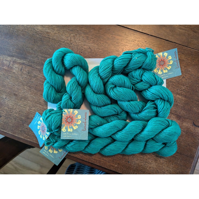 5 skeins Lachiwa cotton/linen yarn