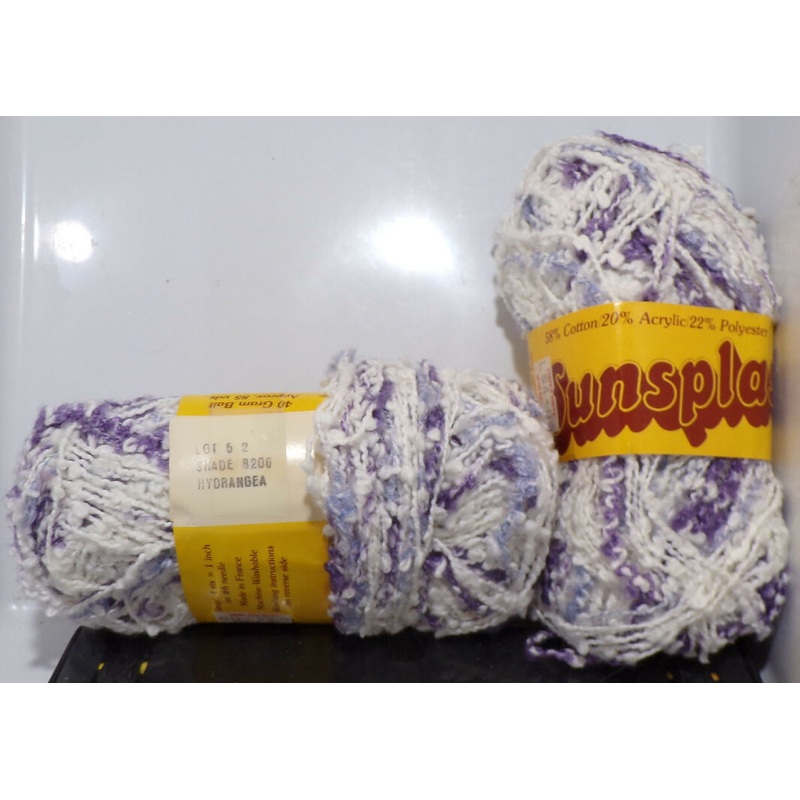 Brunswick Sunsplash Hydrangea; Cotton, Acrylic; Lot of 2 skeins