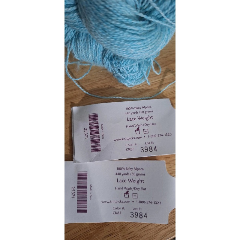 DESTASH- 98-99g of Alpaca Cloud by Knitpicks Lace Yarn