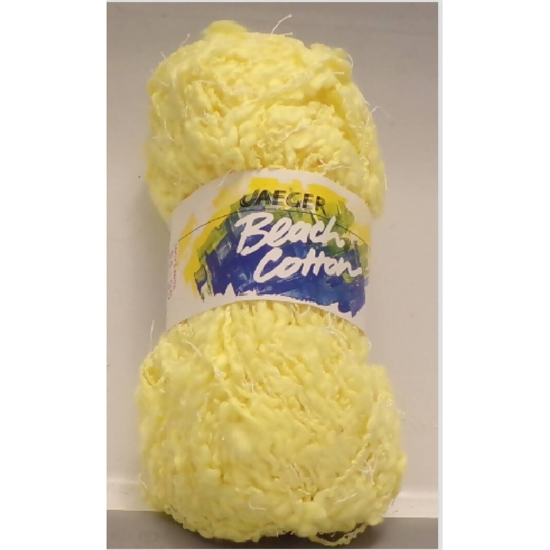 Jaeger Beach Cotton, Banana Yellow, Discontinued Slubby Yarn; Lot of 7