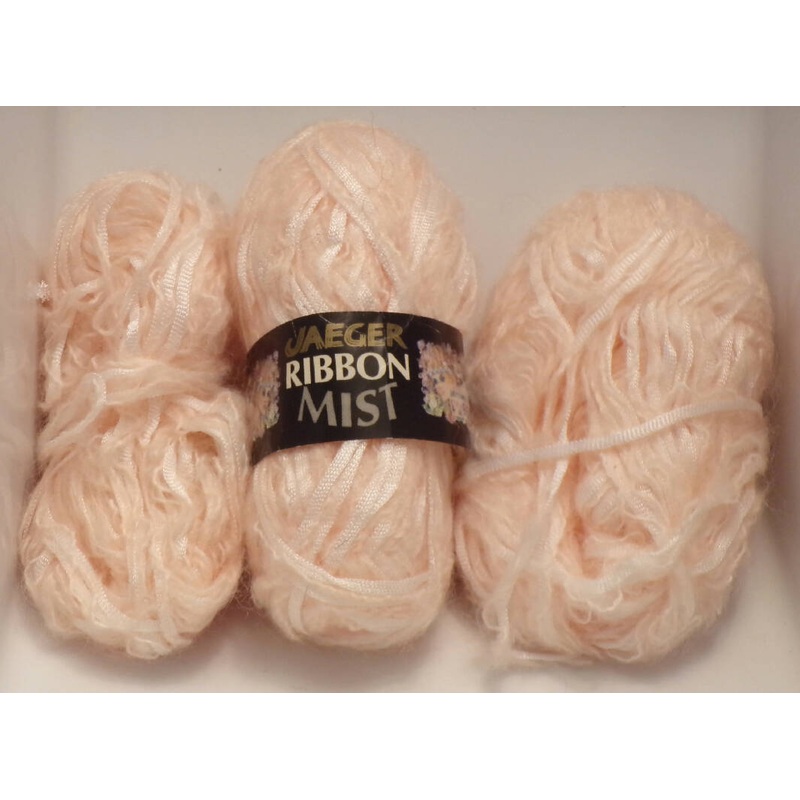 Jaeger Ribbon Mist Light Pink Vintage Lot of 1 Skein+ Partials
