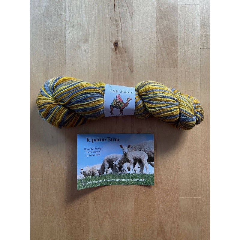 Kiparoo Farm - Silk Road Fingering - Yellow/grey