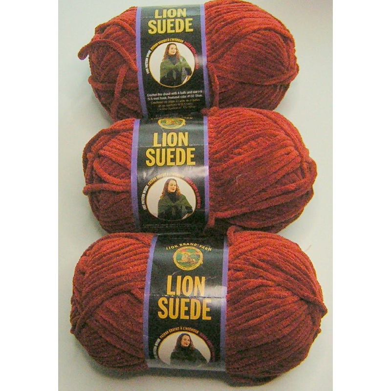 Lion Suede Yarn - Bulky - Spice - 3 skein lot