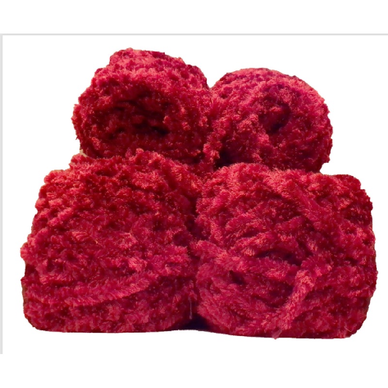 Luigi Boldrini 'Soffy Ciniglia' Chenille Burgundy; Lot of Reclaimed