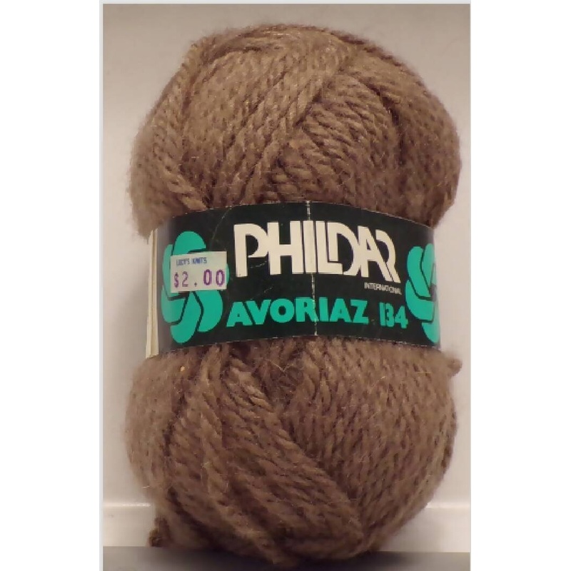 Phildar 'Avoriaz 134', Brown; Acrylic, Mohair, Wool; Made in France; Lot of 5