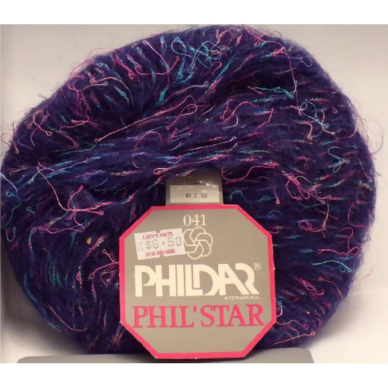 Phildar 'Phil'Star 041', Blue; Mohair Mix; Lot of 4 full plus partials, Vintage