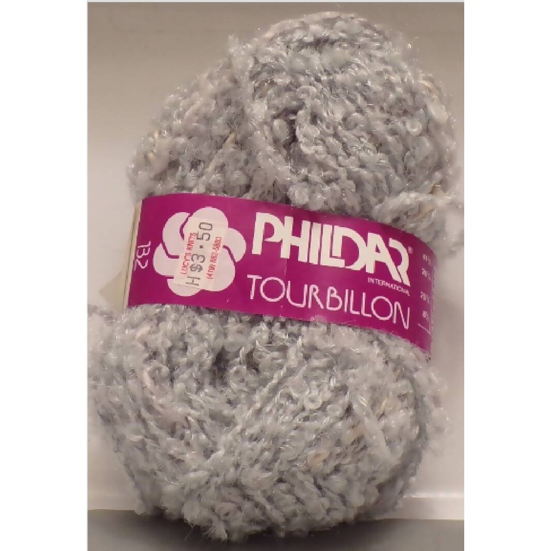 Phildar 'Tourbillon'; Lt. Blue; Acrylic, Nylon, Polyester, Wool; Lot of 5