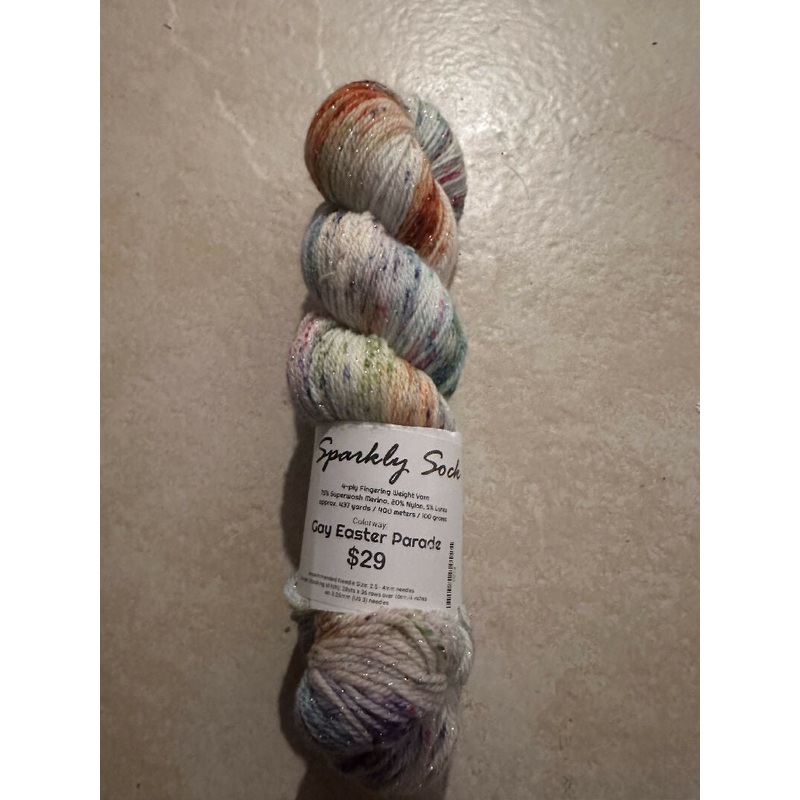 Sparkly Sock 4-Ply Fingering Weight Yarn New Sealed
