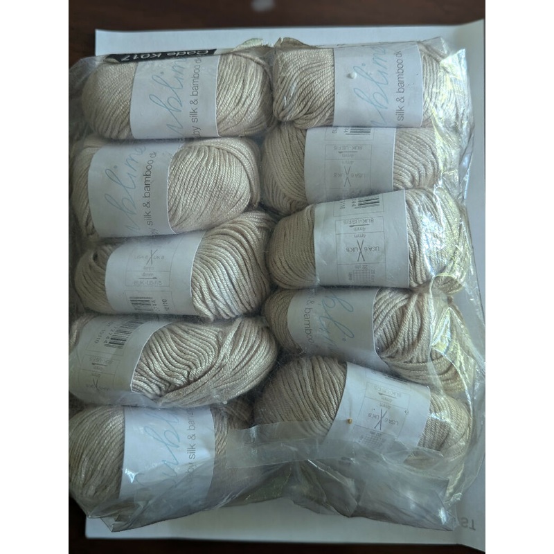 10 skeins of baby silk and bamboo DK yarn