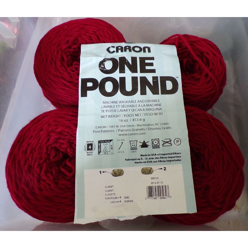 Caron One Pound Claret. 1 Lb. of Reclaimed Cakes