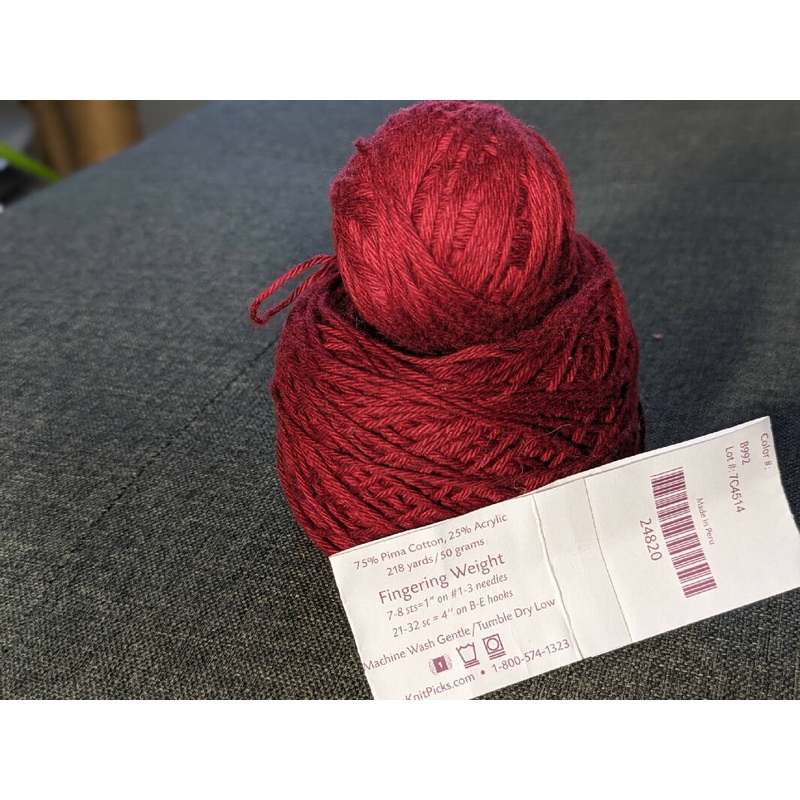 Knit Picks Comfy Fingering, Hollyberry - 65g/2.3oz - 260m/284yd