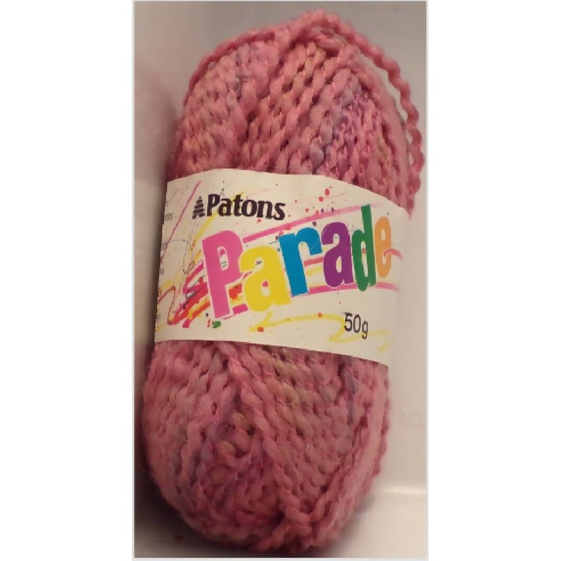 Patons 'Parade' Rose; Acrylic, Wool, Lot of 9 skeins, Canada Vintage