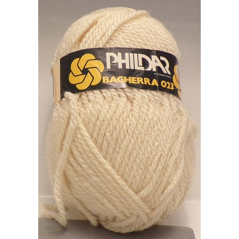 Phildar 'Bagherra 023'; Off White; Acrylic; Vintage, Lot of 2, Chunky