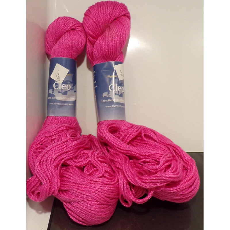 Plymouth 'Cleo' Pink; Mercerized Pima Cotton; Lot of 2 Hanks