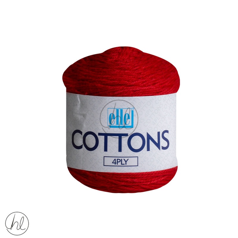 ELLE COTTONS 4PLY RUBY RED 50G