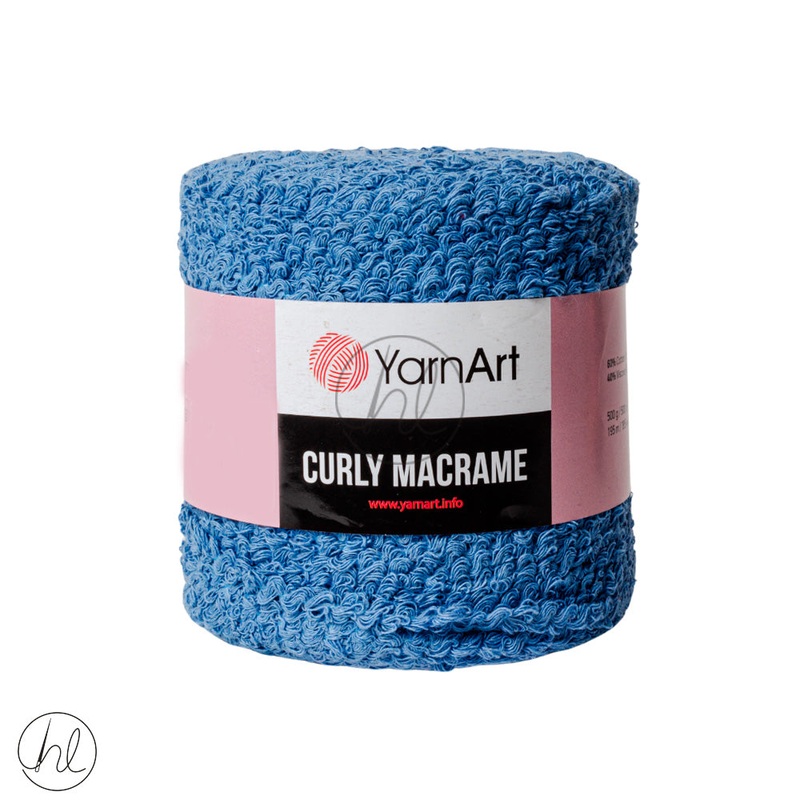 YARN ART CURLY MACRAME   500G SAXE BLUE