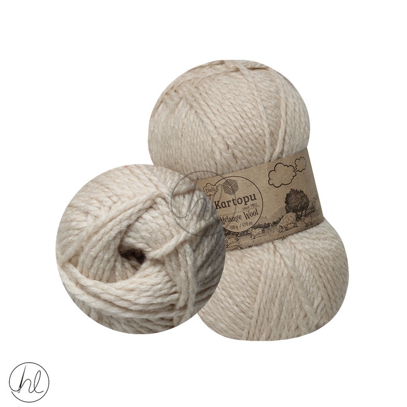 KARTOPU MELANGE WOOL 100G BEIGE 855