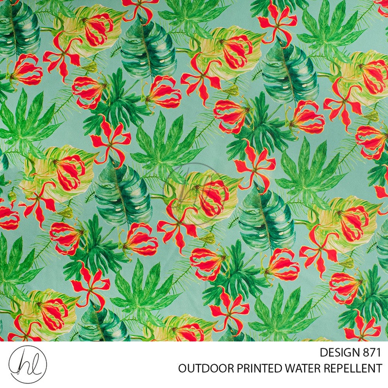OUTDOOR PRT WATER REPELLENT  GREEN/BLUE ROLL ROLL 001