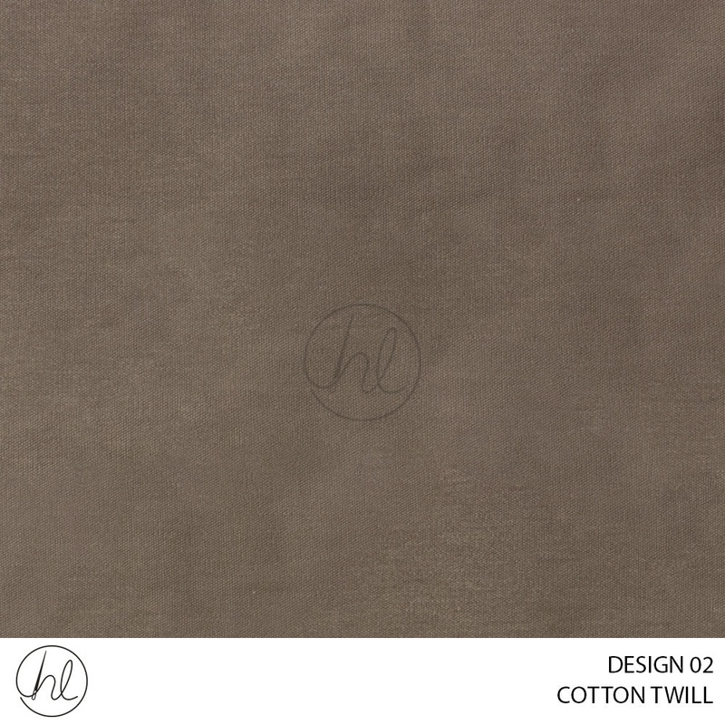 100% COTTON TWILL 176 DESIGN 02 TAN 150CM WIDE BUY 20M OR MORE AT R49