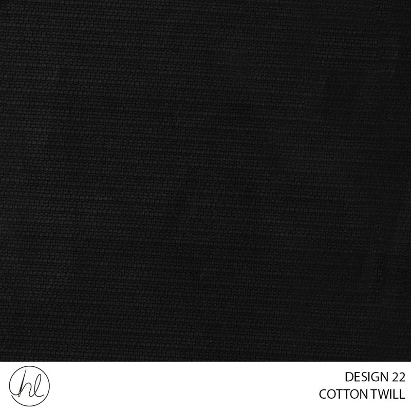 100% COTTON TWILL 1815 DESIGN 22 BLACK 150CM WIDE  BUY 20M OR MORE AT R49