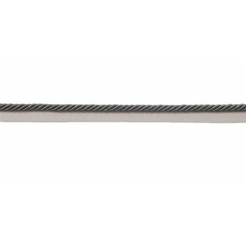 3/8" Cord With Lip - Rolette - Pewter