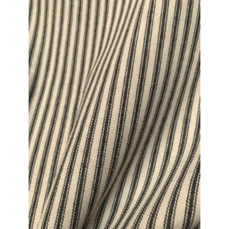 Black and Cream Ticking Stripe Home Dcor Fabric 5 Yard Flat Fold - 54 inches wide