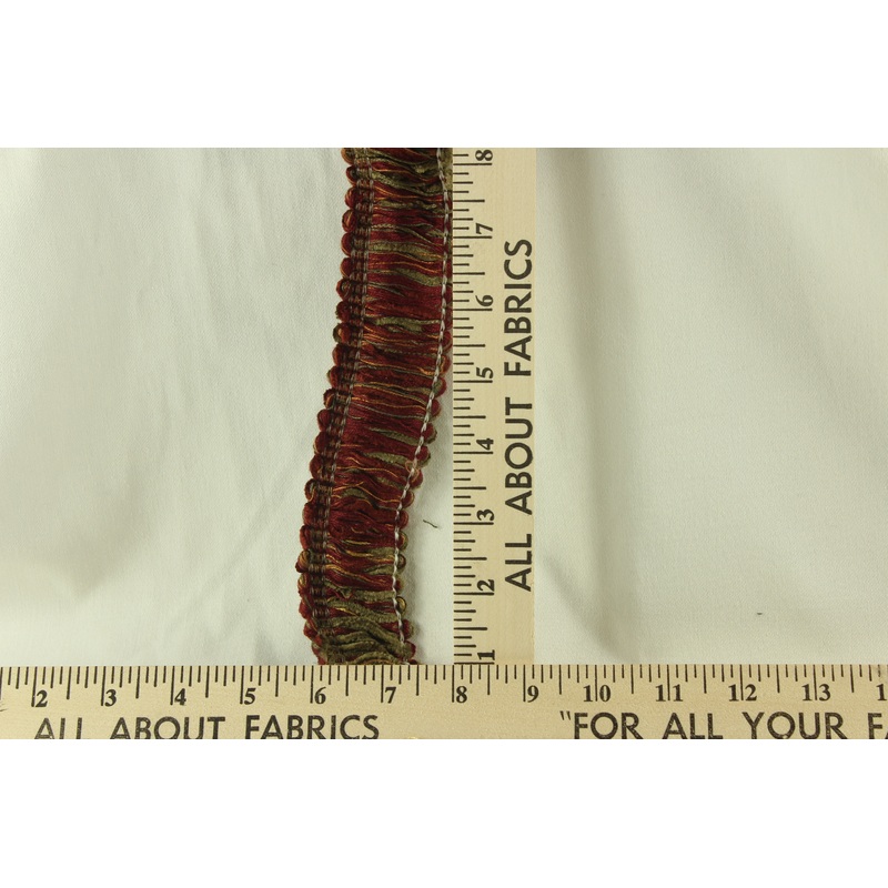 Brush Fringe Trim - 2" in Original Christmas Green/Red