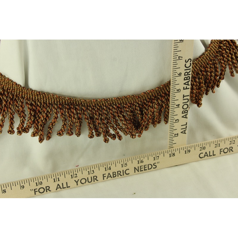 Brush Fringe Trim - 3" in Mixed Spice Cinnamon