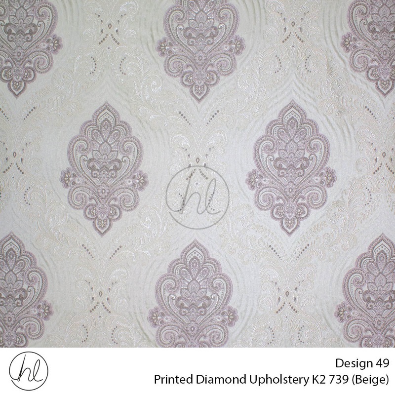 Diamond Printed Upholstery K2 739 Design 49 Beige 140cm Wide Per m